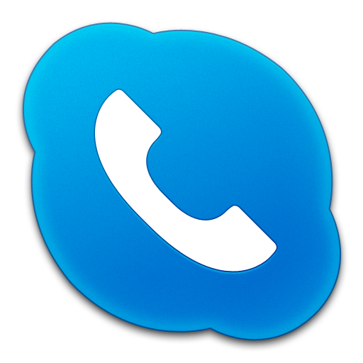 Skype Phone Blue Icon 512x512 png